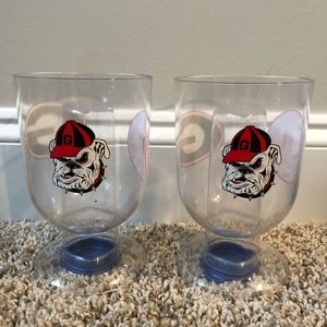 2 VINTAGE UNIVERSITY OF GEORGIA BULLDOGS POLAR TUMBLER CUP UGA 90’s